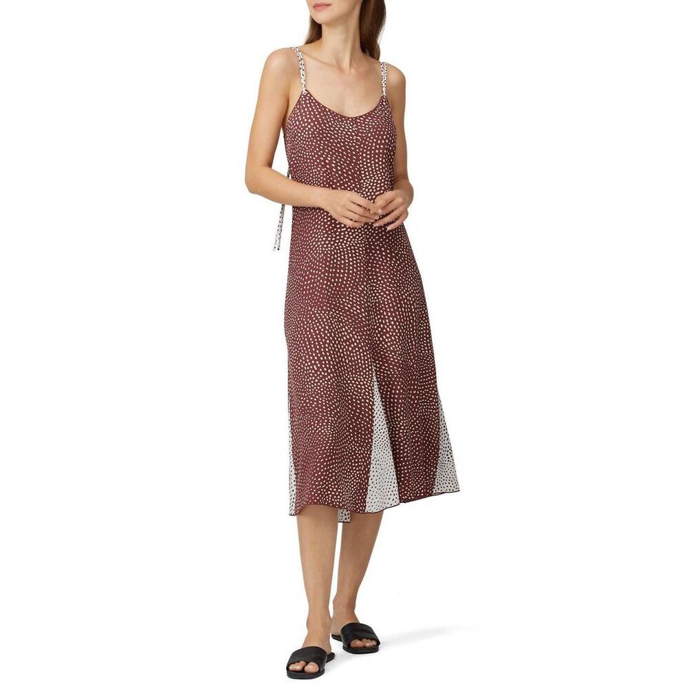 Rag & Bone Dark Purple Printed Turkish Viscose Dirdre Tank Dress Size S/P